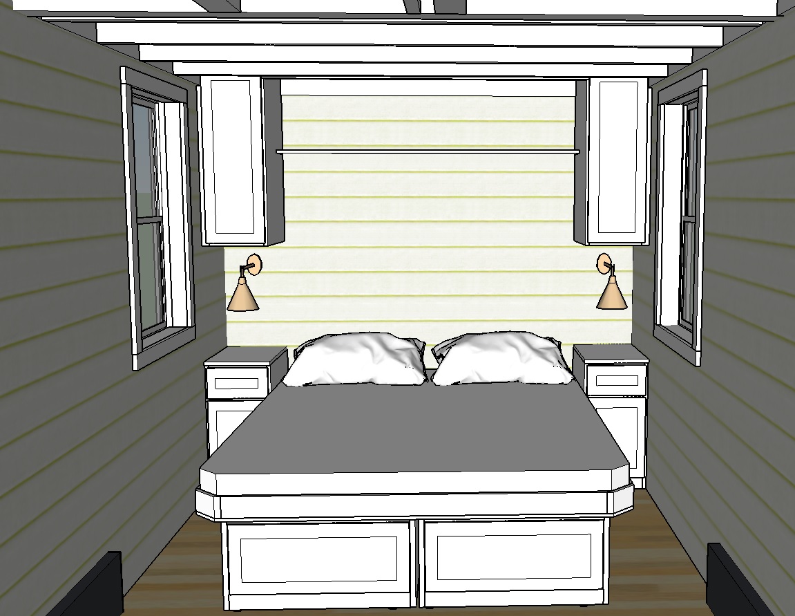 Bedroom with Murphy Bed down